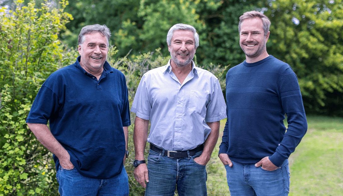 Die Vorstände der memo AG: Richard Wolf, Frank Schmähling und Henning Rook.